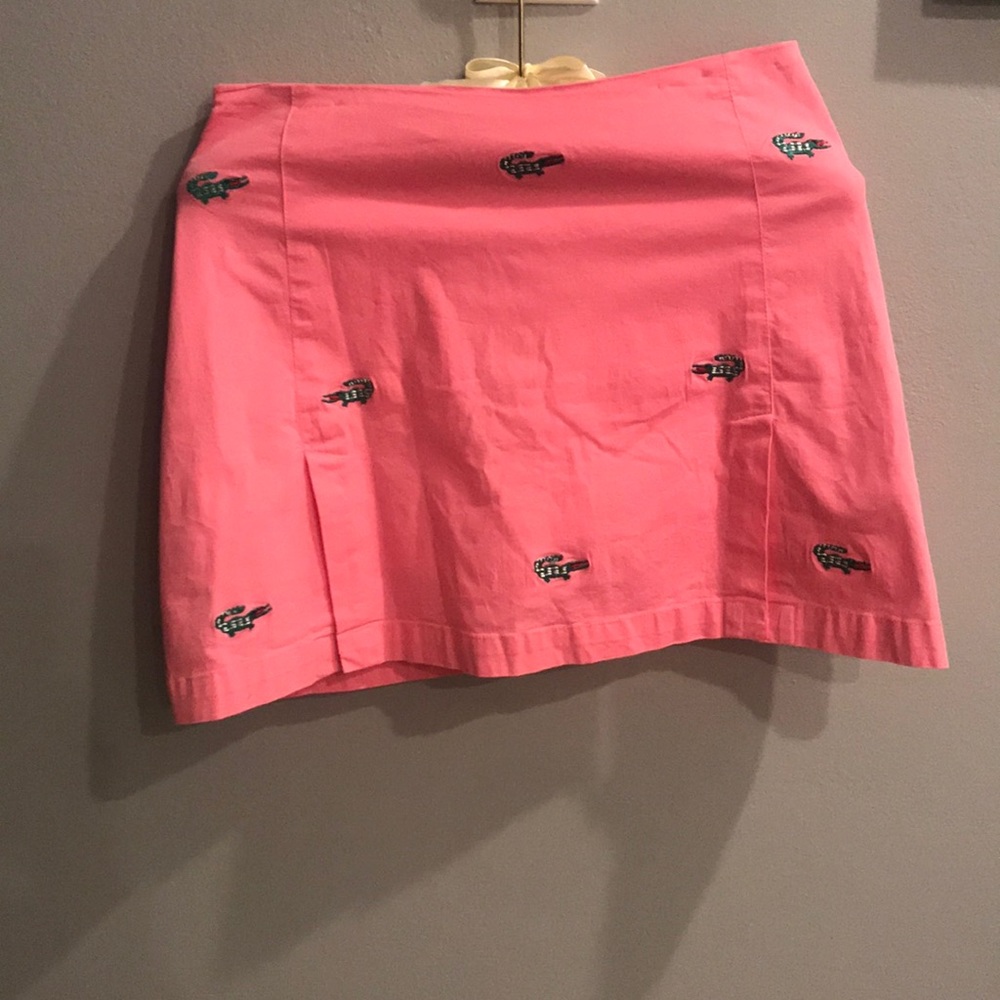 Lilypod pink embroidered pleated skirt